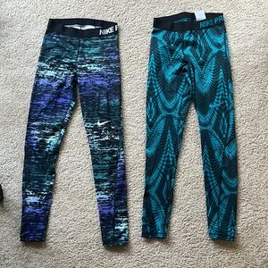 2 pairs Nike Pro Small Tights